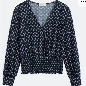 Kaileigh Smocked Patterned Blouse